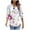 Pink #09, variant on Womens Printed Shirts Casual Loose 3/4 Length Sleeve T-Shirts Classic Fashion Smocked Cuffs Blouses Top Dressy V-Neck Women's Shirts Summer Clothings