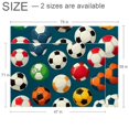 Football Soft Polyester Indoor Area Rug Angle Floor Mat for Living
