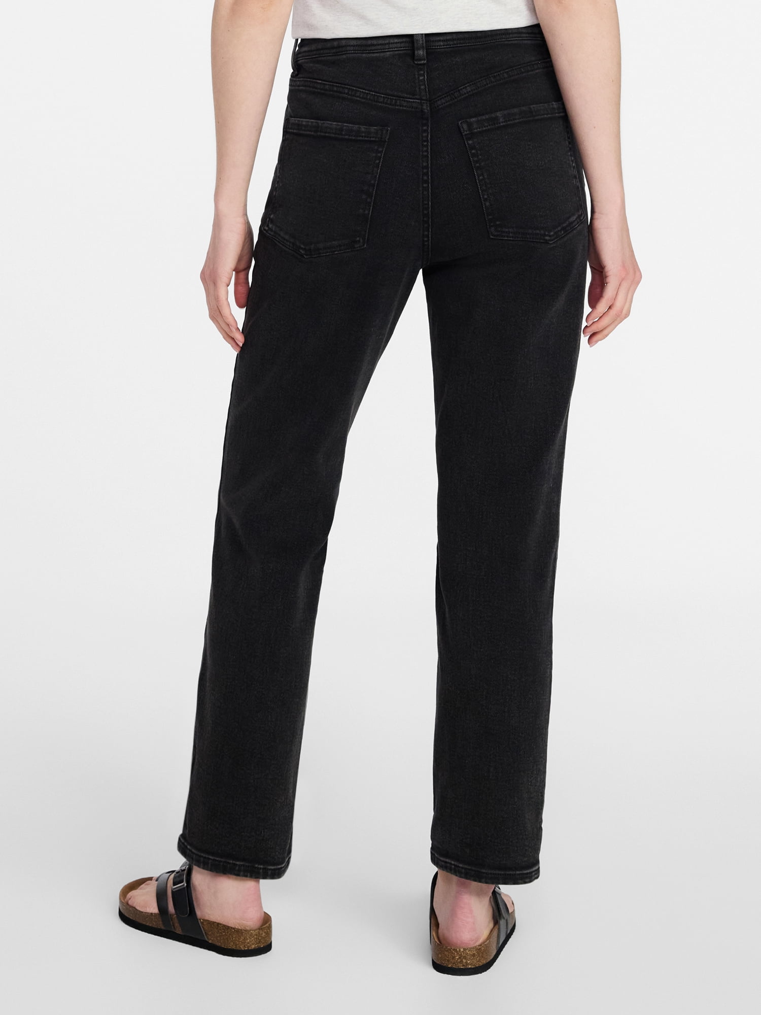 Time and Tru Women's High Rise Relaxed Boyfriend Jeans, 26" Inseam, Sizes 0-20