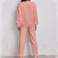 thumbnail image 6 of GaThRRgYP Womens Hoodies,Women's New Casual Fashion Long Sleeve Round Neck Top + Pants Set, 6 of 6