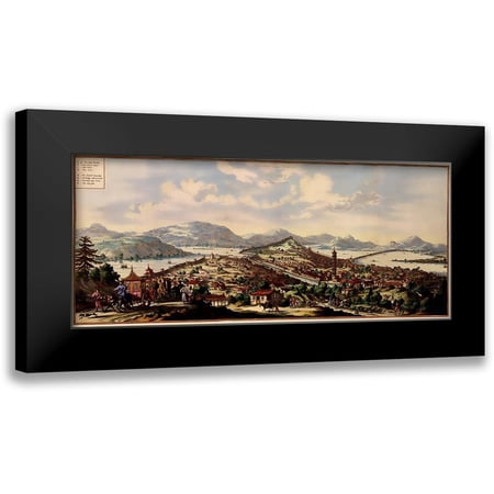 Van Meurs 14x8 Black Modern Framed Museum Art Print Titled - China Hong Kong Picture - Van Meurs 1670