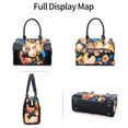 thumbnail image 5 of FEIMINA Genuine Leather Handbags,Tote Bag for Women, Large Capacity Crossbody Bag, Floral Purses for Women(White Rose), 5 of 8