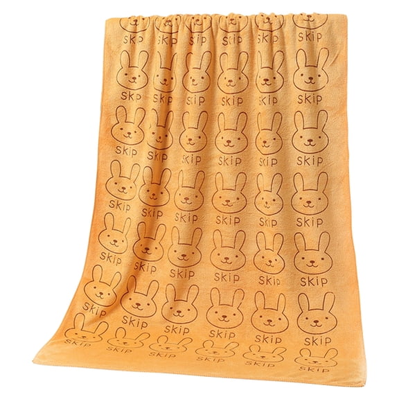 Yarino Novelty Microfiber Bath Towels, Yellow