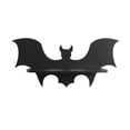thumbnail image 2 of Floating Wall Mounted Display Shelf, Halloween Wall Decor, Goth Wall Decor, Wood Wall Decor, 12X5.5 in Black Bat Shaped Wooden Display Rack for Spooky Home Accent, 2 of 5