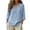 19# Light Blue, variant on Linen Tops for Women Plus Size Gauze Summer Shirts V Neck Short Sleeve Button Blouses Loose Fit Casual Dressy Tunics White 2XL