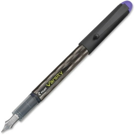 pilot varsity disposable fountain pen - medium pen point type - purple ink - 1