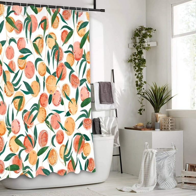 Peach shower deals curtain