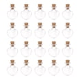 thumbnail image 1 of 20uds Mini Vidrio Botellas con Corcho Tapones Melocotón Corazón Forma Pequeños Vidrio Frascos Transparentes Claras Deseos Botellas para Bricolaje Arte Artesanía Fiesta Decoración, 1 of 6