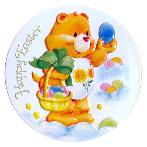 Care Bears Springtime Sweets Tin Bear Shaped Sour Green Apple Candies 1.5 Ounces