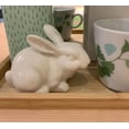 thumbnail image 2 of Set of 2 Porcelain Bunny Rabbit Statue Figurine Easter Spring Decoration Vintage Rustic White Bunny Figurines for Easter Dining Table, 2 of 5