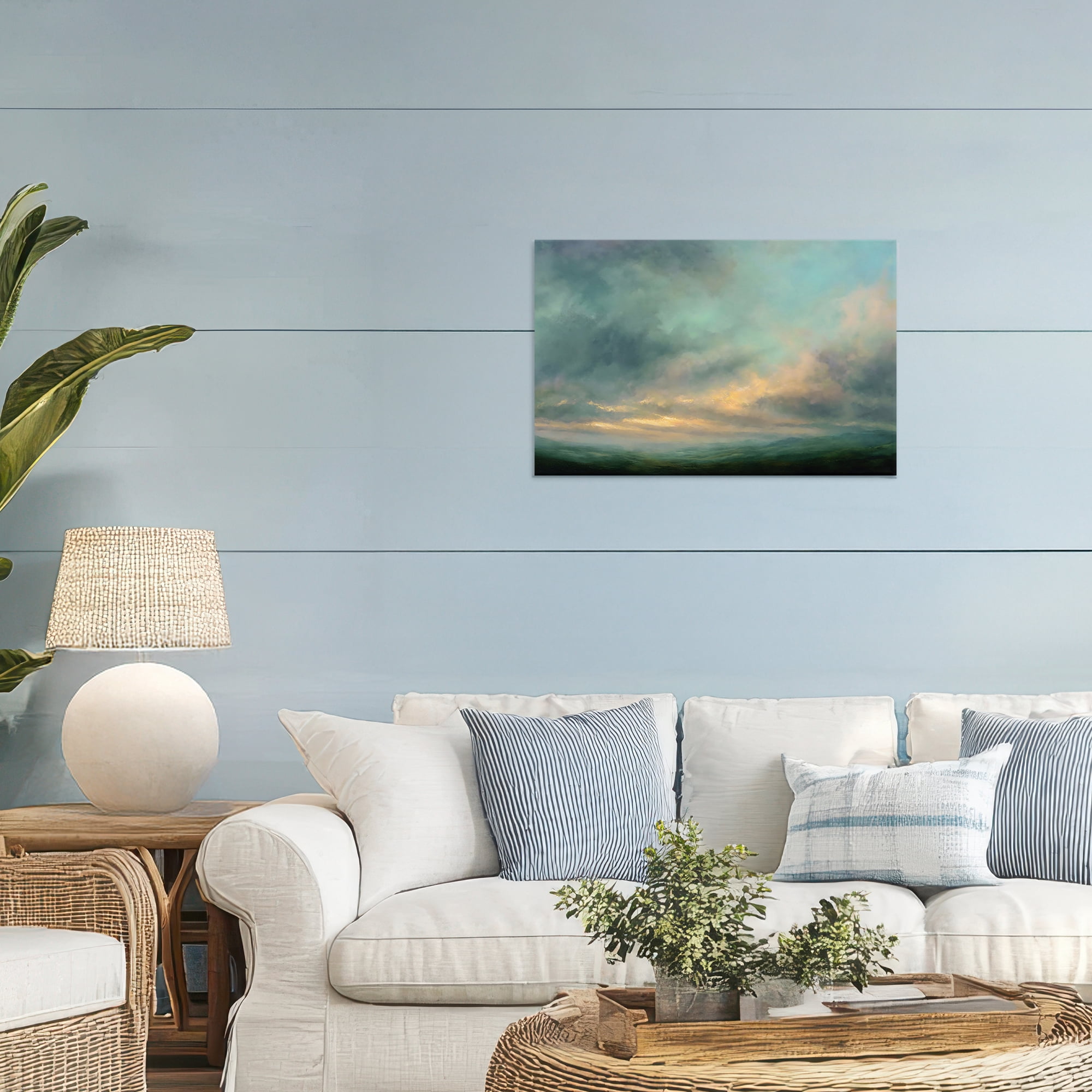 Stupell Industries Blue Toned Golden Hour Canvas Wall Art, design by Petal Prints Design