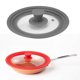 thumbnail image 3 of Tapa de vidrio universal para Tapa para sartén con borde de silicona firme Gris_30cm Sunnimix macetas tapas tapas, 3 of 8