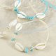 thumbnail image 4 of 12 pulseras tejidas a mano para mujer, pulsera ajustable con decoración de conchas, regalo, 4 of 6