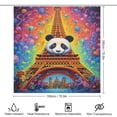 thumbnail image 2 of Funny Cute Panda Shower Curtain Cloth Fabric Bathroom Decor with Hooks, 2 of 8