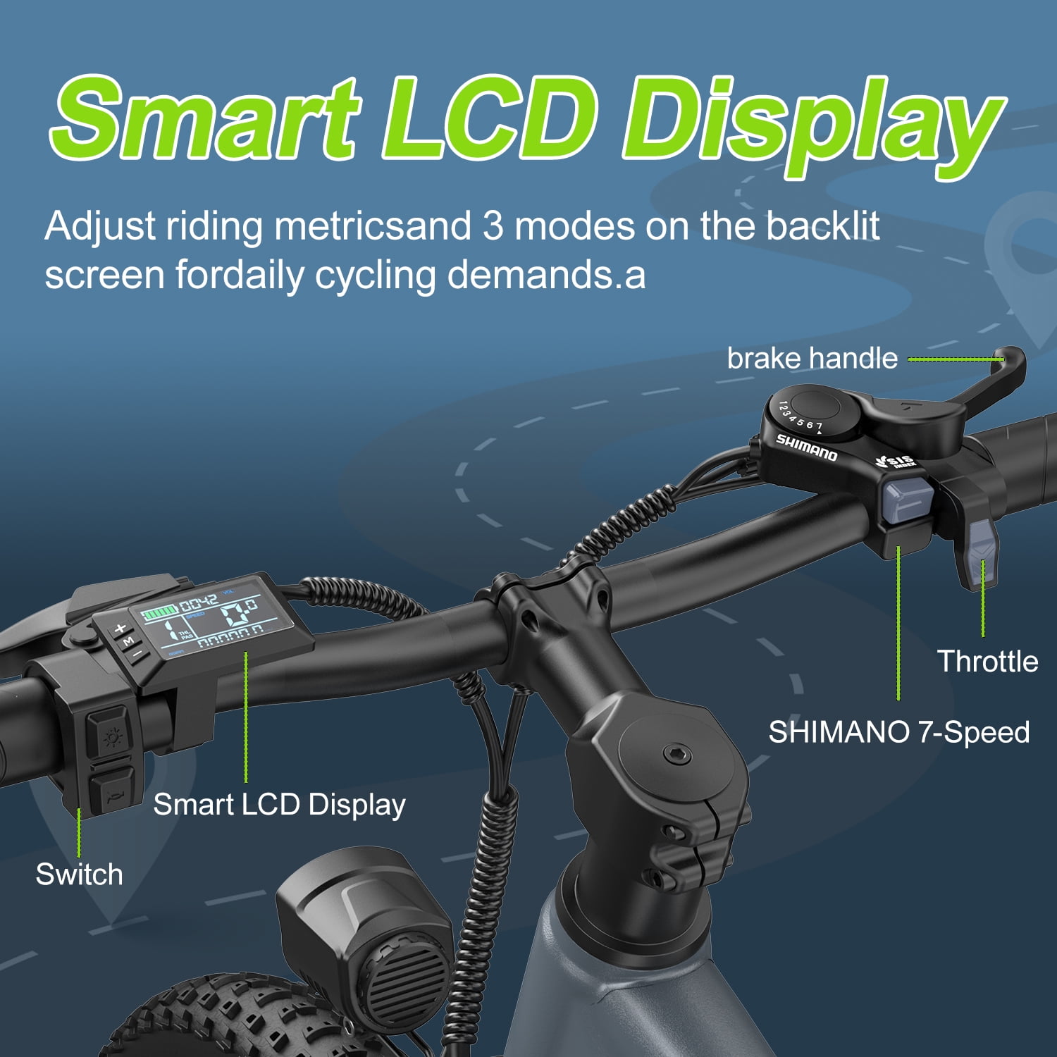 Zoonlai 26" Electric Bike for Adults, 500W Motor, 36V 13Ah, 40 Miles Range, Rear Suspension, UL2849