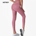 thumbnail image 5 of Pantalones de cadera de melocotón para mujer, mallas deportivas elásticas empalmadas de malla de cintura alta, pantalones de Fitness para levantamiento de cadera, 5 of 5
