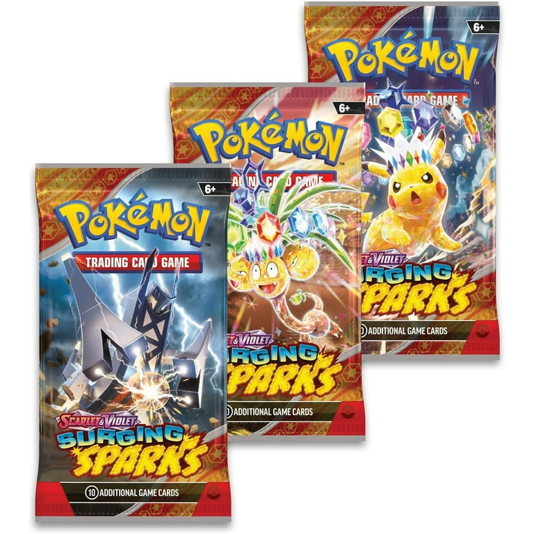 Pokemon TCG Scarlet and Violet Surging Sparks 3-Pack Blister
