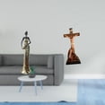 thumbnail image 2 of Figura africana, estatua de la Madre María, cruz de Jesús, figura de escritorio, artesanía de resina con detalles elegantes, adecuada para el hogar, l, 2 of 8