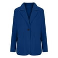 thumbnail image 5 of Quinlirra Jackets for Women Trendy Dressy Womens Bussiness Casual Blazers Open Front Long Sleeve Work Office Blazer Jacket With Shoulder Pads Fall Fashion 2024 L Blue, 5 of 5