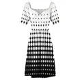 thumbnail image 5 of Gradient halftone dots (white to black) Sleeveless Dress prom dress dresses for women birthday dress, 5 of 7