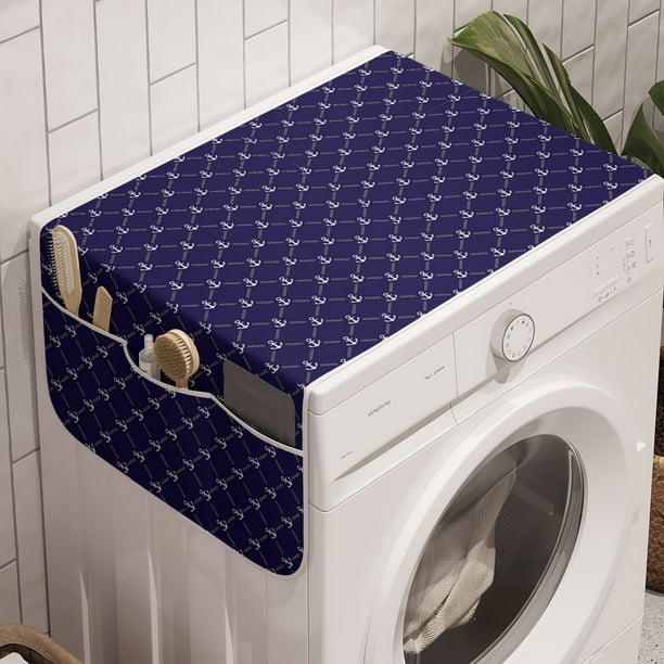 Anchor Washing Machine Organizer, Checkered Pattern with Chain and