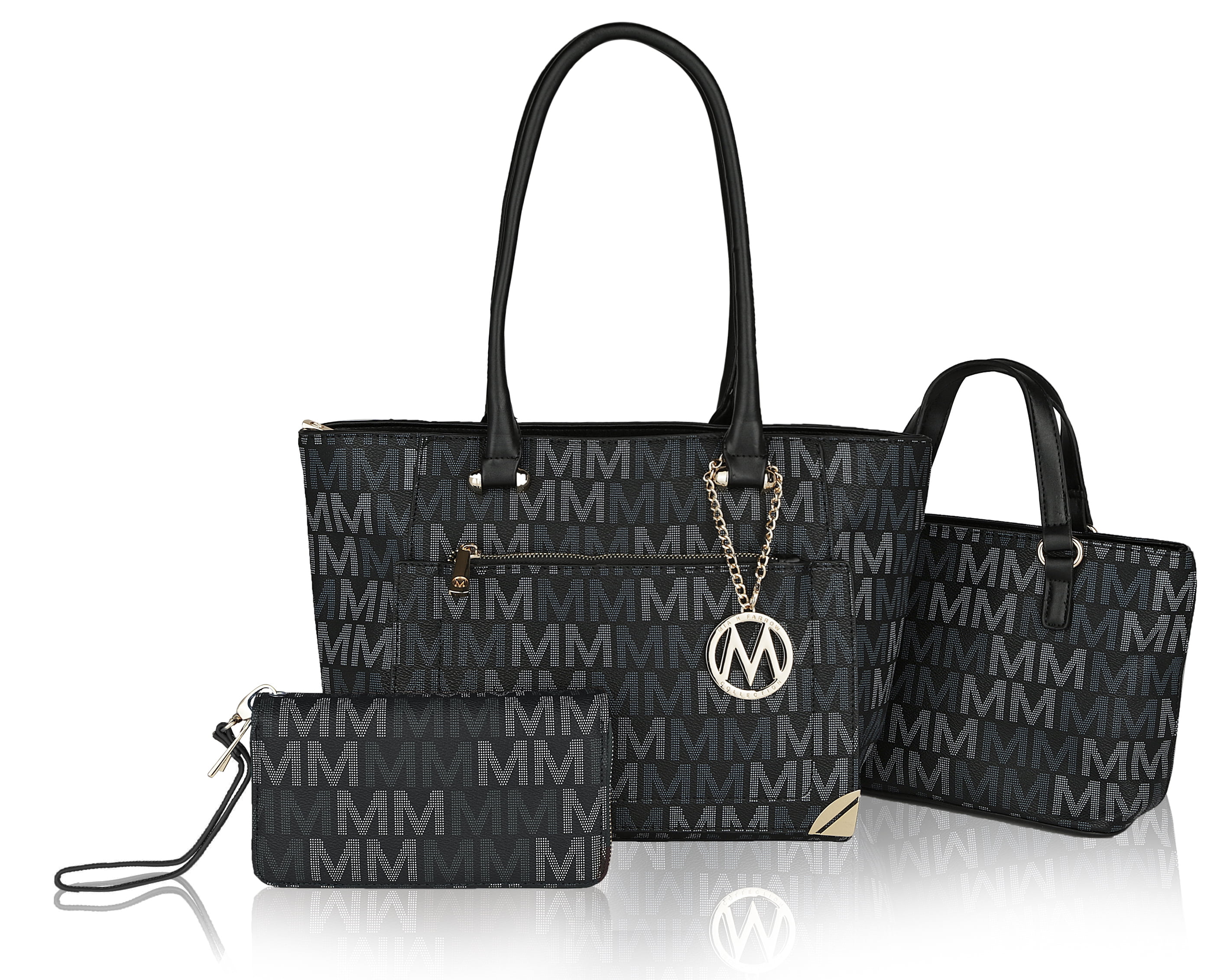 MKF Collection Women's 3-Piece Handbag Set in Black Uganda Ubuy