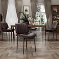 thumbnail image 5 of GIKPAL Dining Chairs Set of 6 PU Faux Leather Walnut for Mid-Century Modern Kitchen & Dining Room,Brown, 5 of 8