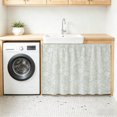 thumbnail image 2 of Sage Green Florals Oven Skirt Curtain for Kitchen Decor 28"x35", Abstract Damask Flowers European Style Self Adhesive Stove Curtains Skirt Cabinet Curtains for Bathroom Laundry Room, 2 of 8