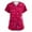 27-Hot Pink, variant on Women Scrub Top,Plus Size Women's V-Neck Short-Sleeve Workwear with Pockets Valentine's Day Printed Scrub Top - Multicolor - M