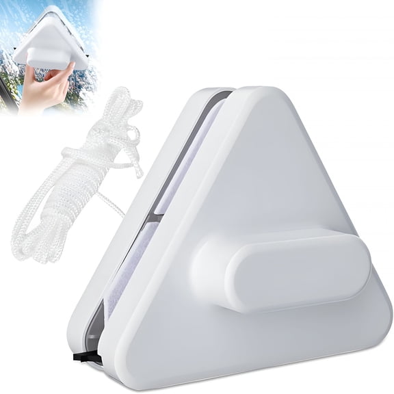 RAGUPEL Magnetic Windshield Cleaner Tool, Outside Glass Wiper, Double-Sided Window Brush Glass Wiper Cleaning Tools, Magnetic Windshield Cleaner for High Rise Car Glazed with Anti Falling Rope
