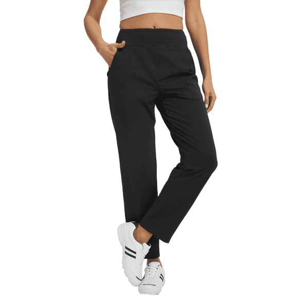 YAPPO Women's Golf Pants, High Waisted Stretch Casual Travel Pants, 7/8 Ankle Business Work Slacks with 4 Pockets