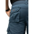 thumbnail image 5 of RAW X Mens Belted 12.5" Inseam Knee Length Cargo Shorts, Majolica Blue, 38, 5 of 6