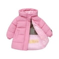 thumbnail image 5 of IVEYRTF Winter Childrens Medium Length Thickened Warm Jacket for Boys and Girls Hooded Long Sleeve Coat Cold Weather Outerwear Kids Puffer Coat(Pink,11 Years), 5 of 8
