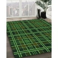 thumbnail image 3 of Ahgly Company Machine Washable Indoor Rectangle Transitional Dark Lime Green Area Rugs, 6' x 9', 3 of 7