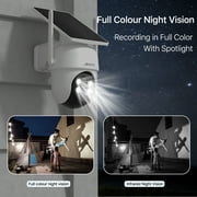 ANRAN 2K/4MP Solar Security Camera with Base Station, Spotlight, Expandable Local Storage, No Monthly Fee, 360° View Wireless Outdoor Camera, Waterproof PIR Detection, Home Surveillance System Camera