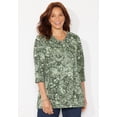 thumbnail image 2 of Catherines Women's Plus Size Petite Easy Fit 3/4-Sleeve V-Neck Tunic, 2 of 4