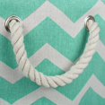 thumbnail image 2 of Panier de Rangement Pliable en Polyester, Grand/18 Pouces x 12 Pouces x 15 Pouces, Chevron Aqua, 2 of 8