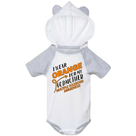 

Inktastic I Wear Orange for my Godmother- Multiple Sclerosis awareness Gift Baby Boy or Baby Girl Bodysuit