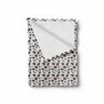 thumbnail image 2 of Floral Soft Flannel Fleece Throw Blanket, Composition of Flowers and Butterflies on a Plain Background, Cozy Plush for Indoor and Outdoor Use, 70" x 90", Charcoal Grey Pink White, by Ambesonne, 2 of 6
