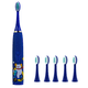 thumbnail image 1 of Cepillo de dientes eléctrico para niños con 6 cabezales de cepillo, resistente al agua IPX7, temporizador inteligente incorporado, cepillo de dientes para niños adecuado para mayores de 3 años, 1 of 5