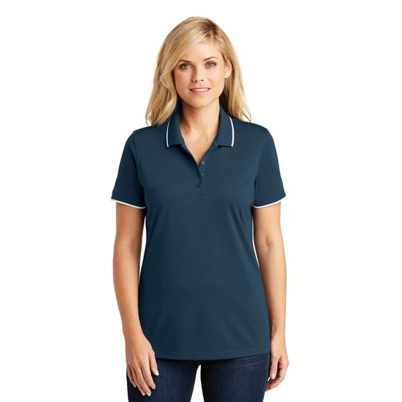 Port Authority Ladies Dry Zone UV Micro-Mesh Tipped Polo. LK111