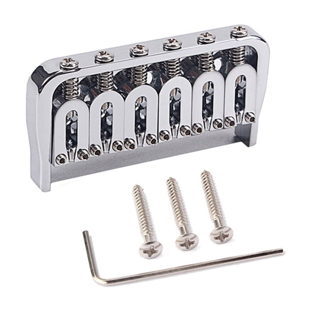 PBPBOX 1 Set Electric Guitar Bridge Accessories Silver Steel Tremolo Bridge Plate for Guitarists