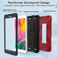 thumbnail image 4 of REQO Case for 8.0 inch Samsung Galaxy Tab A 2019 (SM-T290/T295), Slim Heavy Duty Shockproof Rugged Protective Case with Kickstand for 8.0 Galaxy Tab A Cover 2019 Without S Pen for Kids (Red+Black), 4 of 9