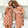 thumbnail image 4 of Lsque Maple Leaves A Pattern Nightgowns for Women Sleep Shirts Short Sleeve Nightshirt Pullover Nightdress Soft Sleepwear Relaxed Fit Nightdress, 4 of 6