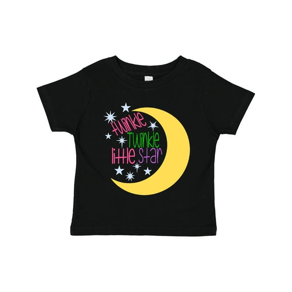 Inktastic Twinkle Twinkle Little Star with Yellow Moon Boys or Girls Toddler T-Shirt