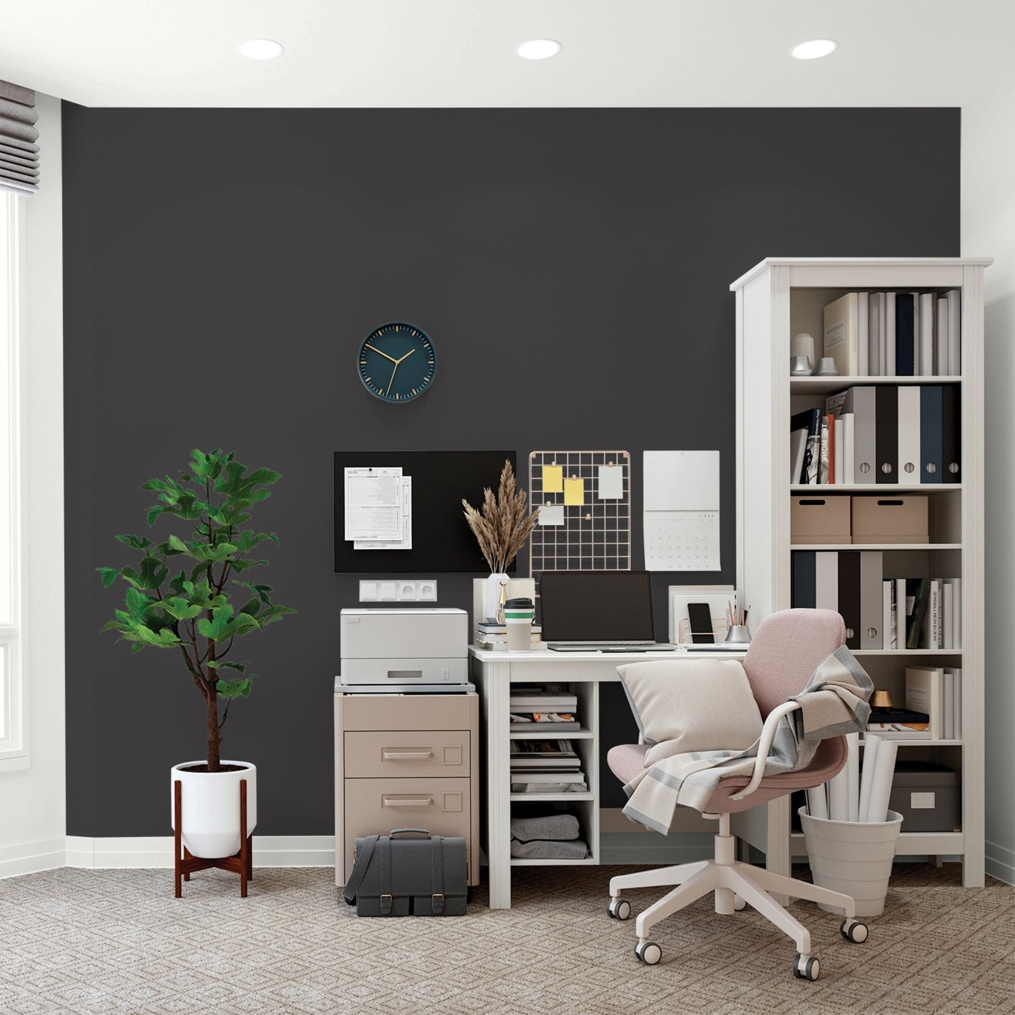Glidden HEP Black Magic / Black Flat Interior Paint with Primer, 1 Quart