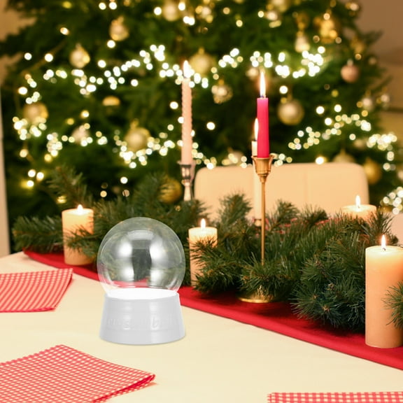 SOPOTUTU Diy Snow Globe Kits Clear Plastic For Kids 6Pcs 3.5In