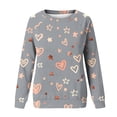 thumbnail image 4 of RKSTN Blouses pour Femmes, Chandail en Molleton Imprimé de la Saint-Valentin, Épaule à Manches Longues, Col Rond, Blouses Habillées Décontractées, 4 of 4