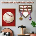 thumbnail image 6 of Baseball Display Case with 24 Ring Posts, Softball Championship Ring Holder & Sports Medal Shelf for Women, 6 of 7