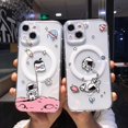 thumbnail image 2 of Funda Magnética Transparente De Dibujos Animados Para IPhone 11 12 13 14 Pro Max Plus 12Pro 14Pro 13Pro Protector De Cámara Suave De TPU, 2 of 4